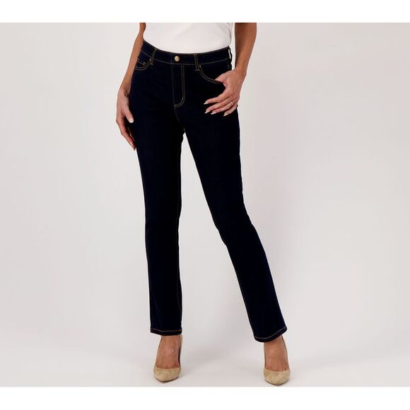Studio Park Women's Pants Sz S x Jayne Reg. Straight Leg Jeans Black A523480 - Picture 1 of 4